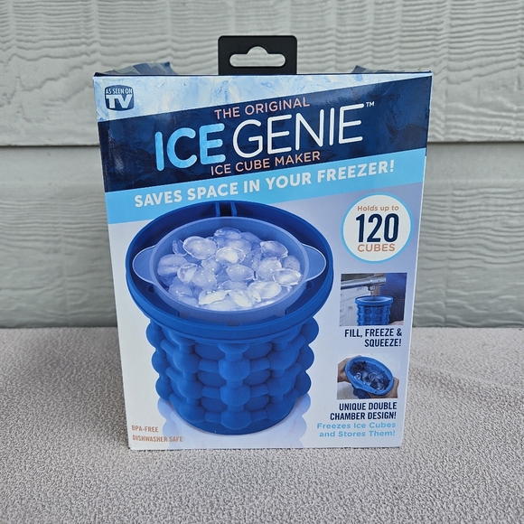 Ice Genie Compact Silicone Ice Cube Maker Fill Freeze Squeeze Space Saver Dorm - Picture 7 of 11